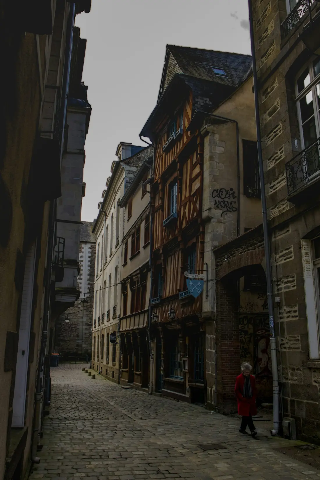 Conciergerie Airbnb Rennes — centre historique Rue pavée du centre historique de Rennes
